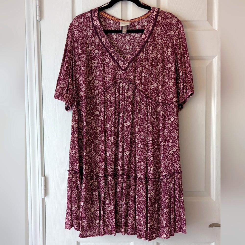 Short sleeve summer dress mid length